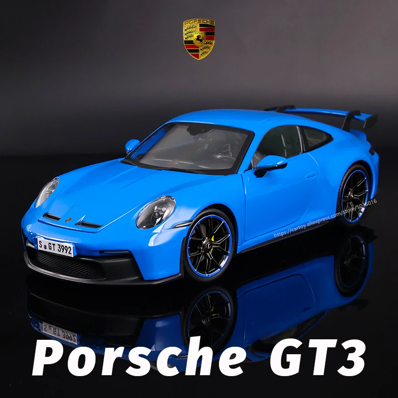 Maisto 1:18 2022 Porsche 911 GT3 racing edition die casting alloy car model Art Deco Collection Toy tools gift factory