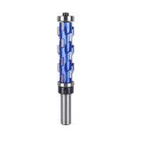 Milling Cutter 12.7Mm Shank 65Mm Flush Trim End Mill Solid Carbide Spiral Double Bearing CNC Router Bit for Wood