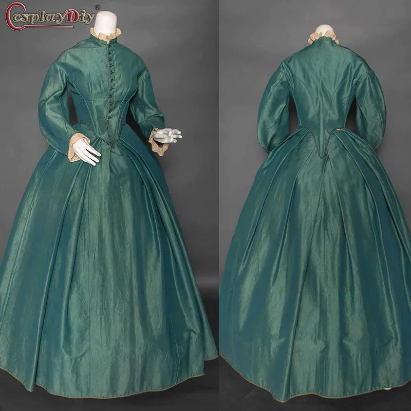 Cosplaydiy 19th Century Victorian ball gown dress Lady Edwardian Dress Historical walking dress Civil War Women Suit Outfit