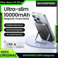 MOVESPEED S10Pro Power Bank 10000mAh Magnetic Wireless Portable External Battery with Stand Fast Charging For iPhone16 Huawei