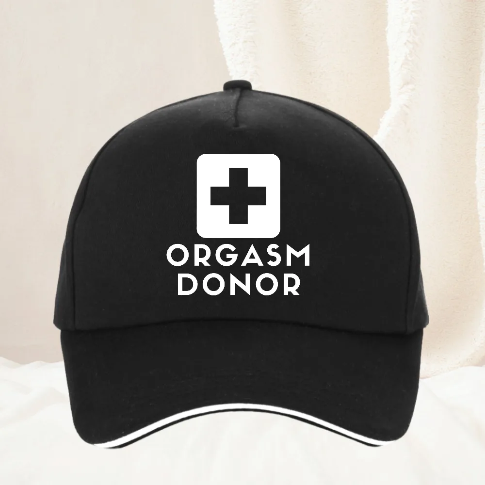 

Orgasm Donor Funny Humor American Graphic hat Men Women's Fashion Casual adjustable Baseball Cap Snapback hats
