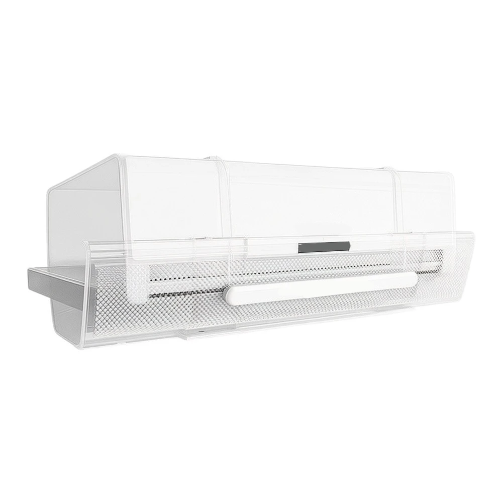 AC Wall Vent Air Deflector Adjustable No Hole Mounting for Better Room Air Circulation 55.5x19x5cm PET Transparent Design