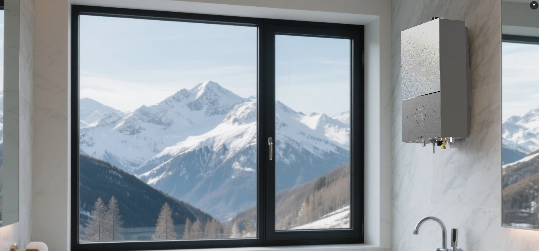 2025年プレミアムステンレス鋼壁掛けスマート給湯器 - LPG/NGガス瞬間湯沸かし器（デジタルディスプレイ付き）