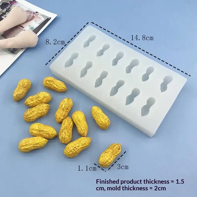 

2/8/12-Cavity Peanut Design Food Grade French Mousse Cake Mould Silicone Chocolate Mold Kitchen Dessert Bakeware Pastry Tools