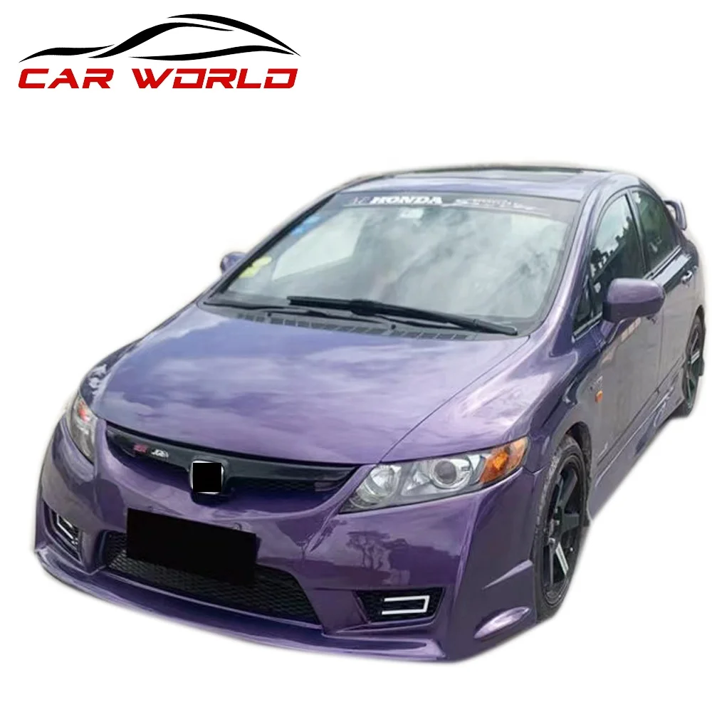 Car Bumper 2006-2011 for Honda Civic Mugen Bodykit With Front Bumper Rear Bumper Side Skirts  For 2009 Honda  Civic Car Bodykit