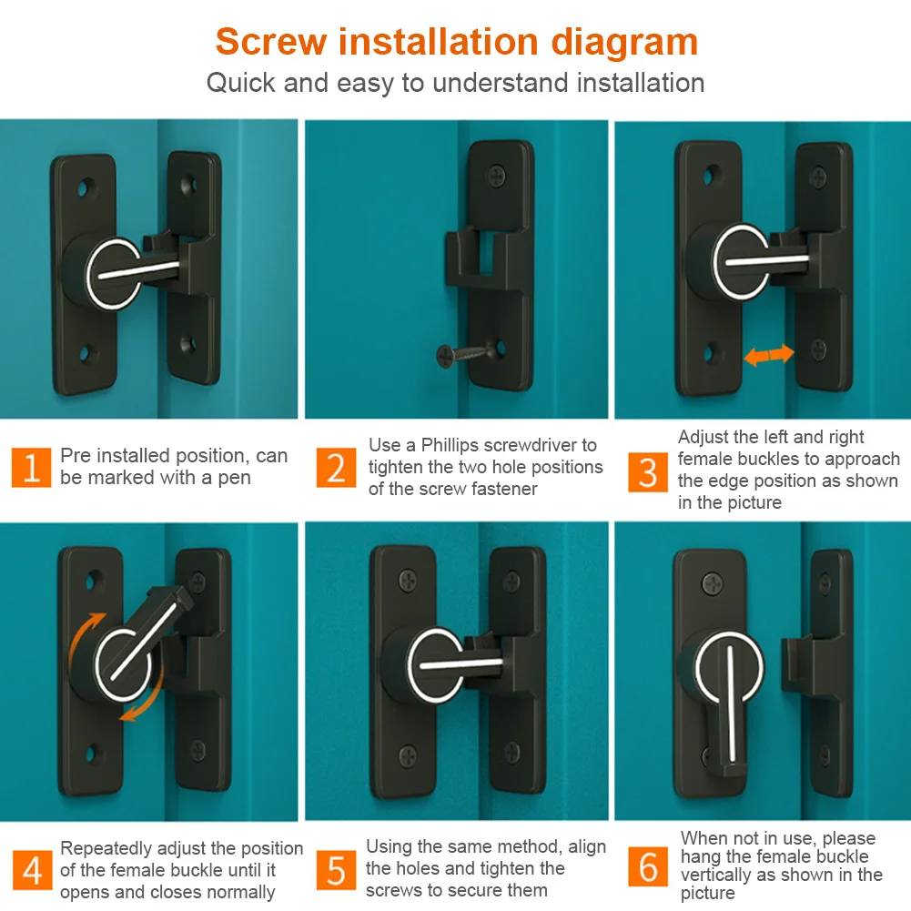 

Светящаяся защелка для двери сарая, сверхмощный замок для двери сарая, 90-градусный раздвижной защитный дверной болт, замок с защелкой, замок для двери ванной комнаты из цинкового сплава