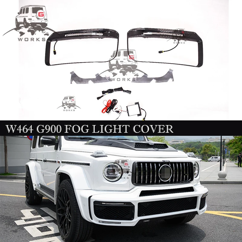 

STLFG Class W464 G900 Front Bumper Fog Light Cover With LED W464 G63 Front Bumper Covers W463A Front Bumper Frame Accessories