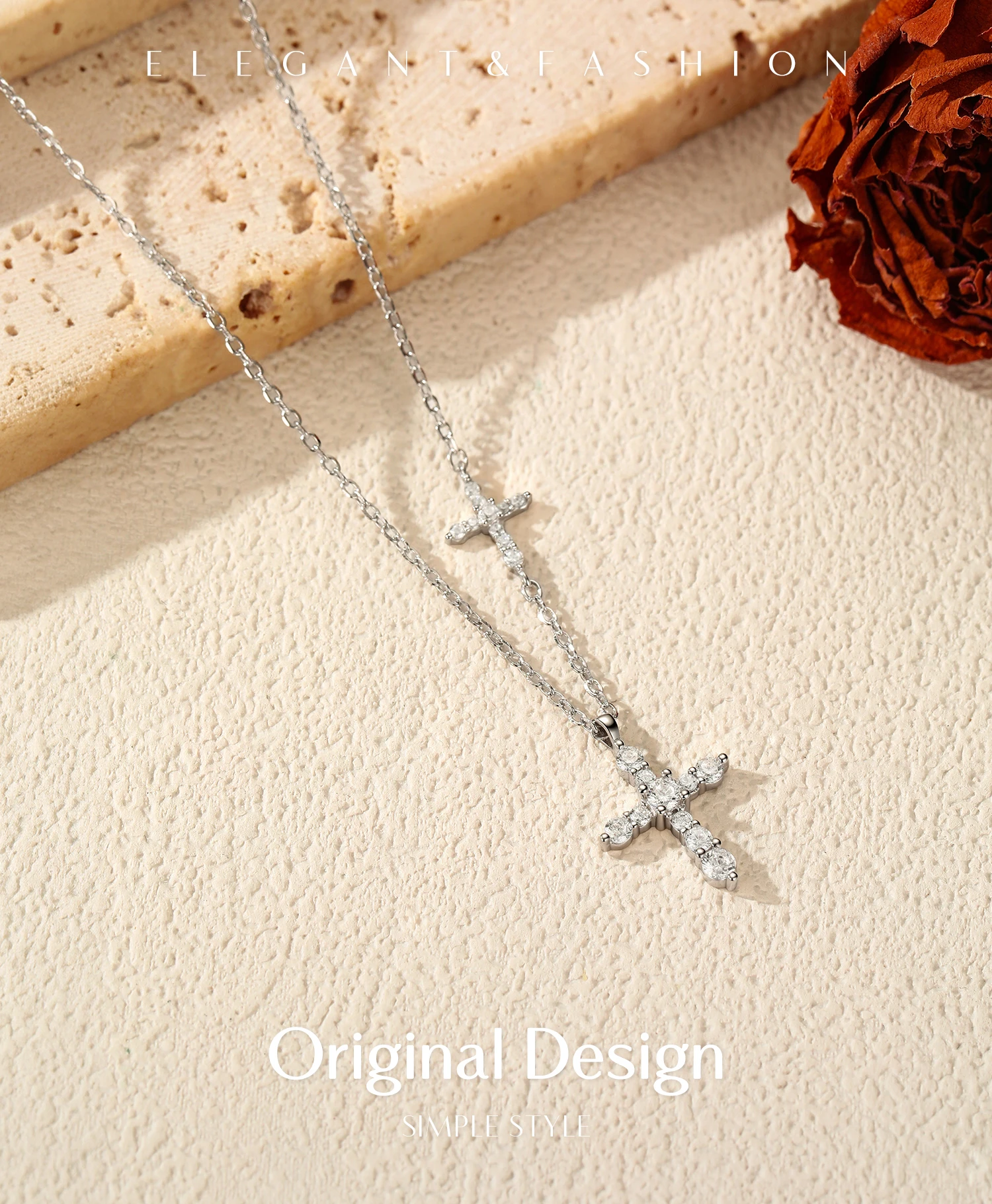 MODIAN Lab Diamond Moissanite Double Layer Stars Necklace 925 Sterling Silver Twist Line Pendant Necklace For Women Fine Jewelry