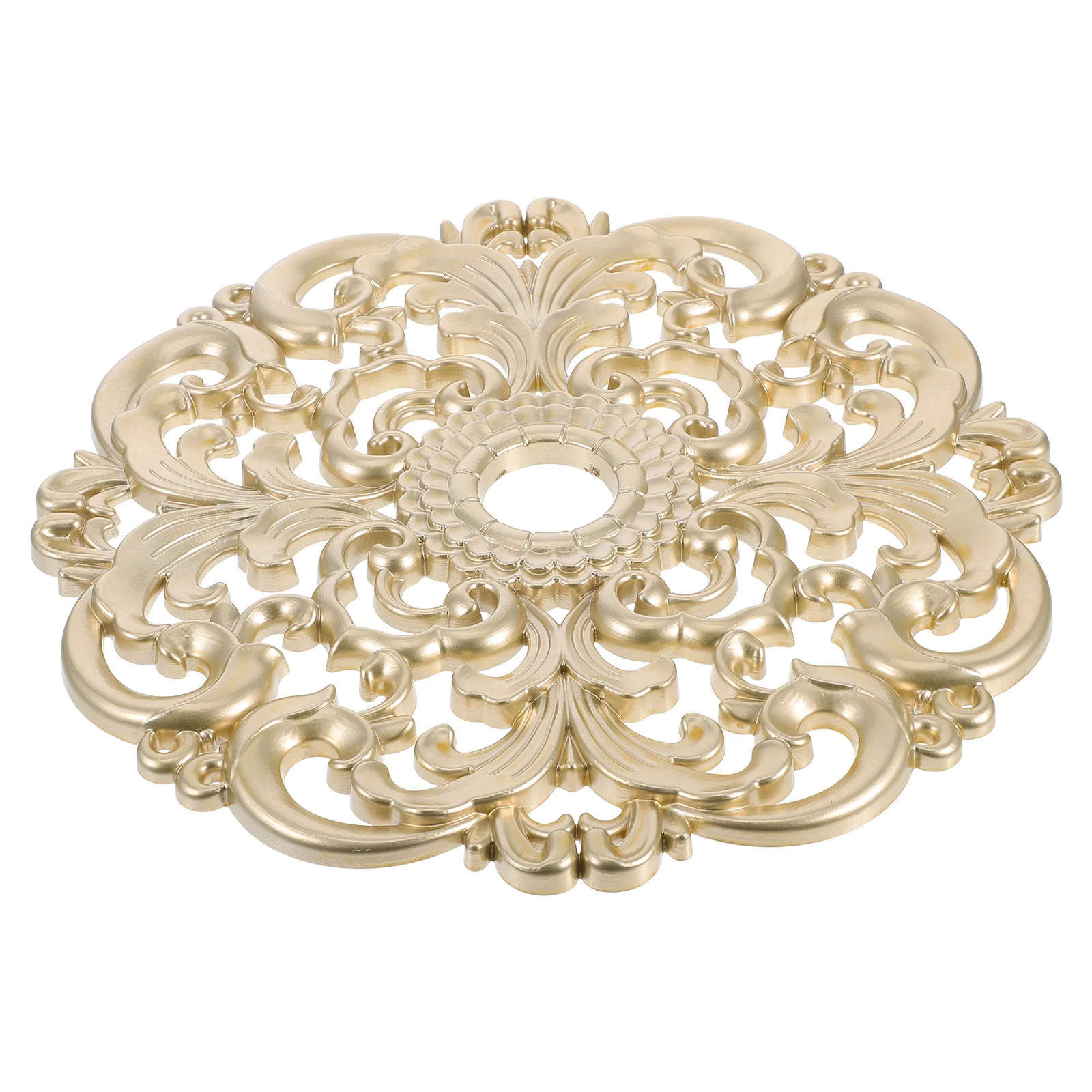 

Elegant European Style Plastic Round Decorative Home Lighting Intricate Carvings Material Bedroom Living Room Ceiling