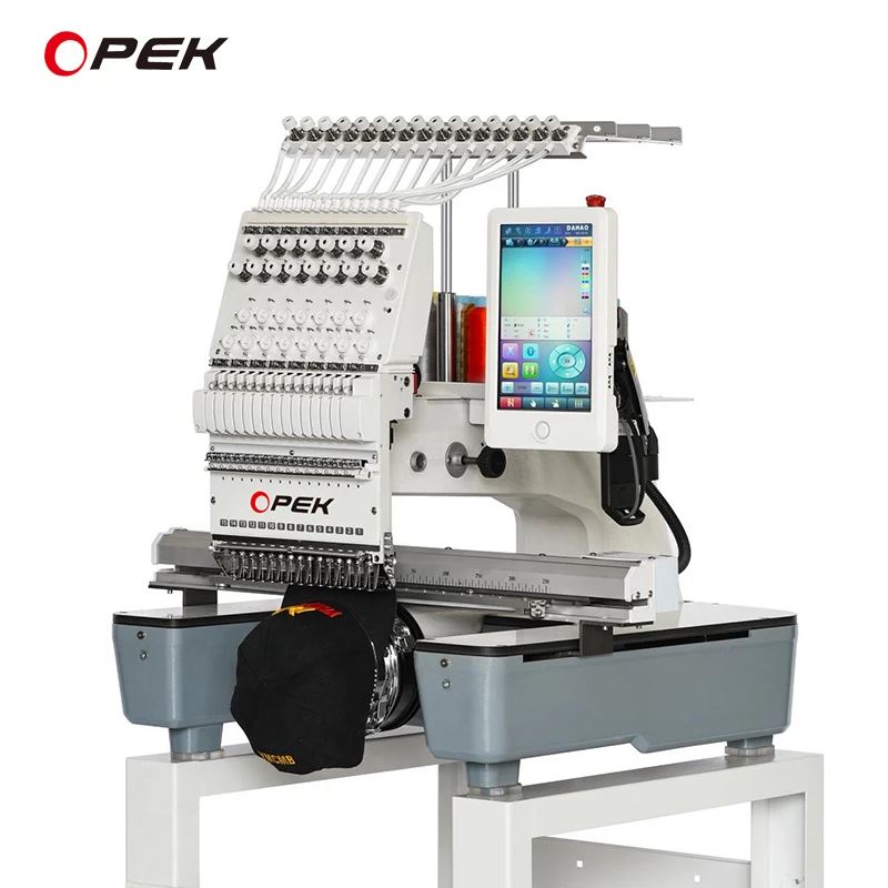 OPEK T Shirt Garment Embroidery Machine Computerized Automatic Home Use Flat Cap Hat T-shirt Computer Embroidery Machine