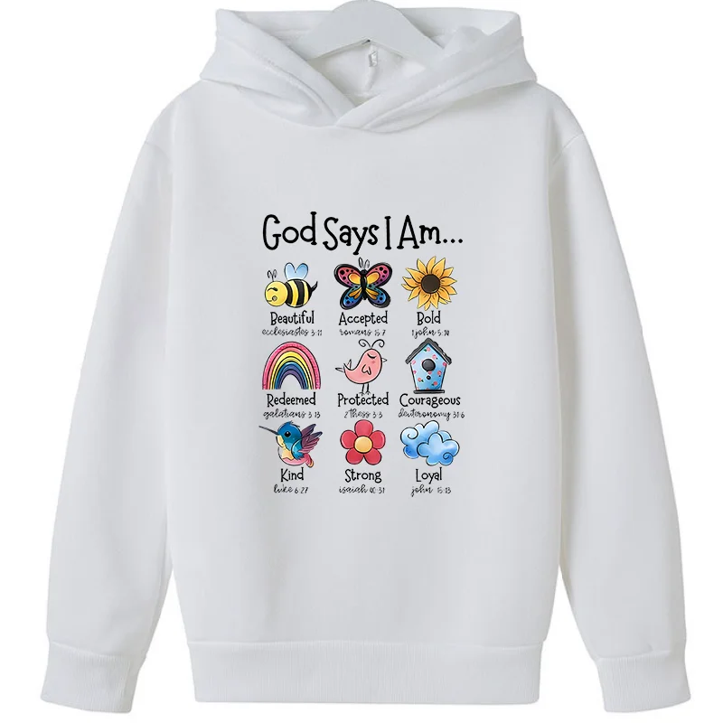 Kaus Lucu Gambar Hewan Kartun Santai Atasan Hadiah Ulang Tahun Kekasih GYM Anak Perempuan Pakaian Tebal Sweter Hooodie Anak-anak