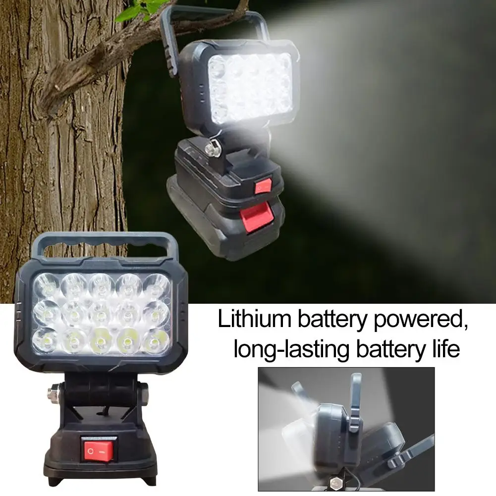 

For Makita 14.4V 18V Li-ion Battery Accessories 15 Beads LED Working Light Lamp Flashlight Torch Spotlight Emergency Tool Light
