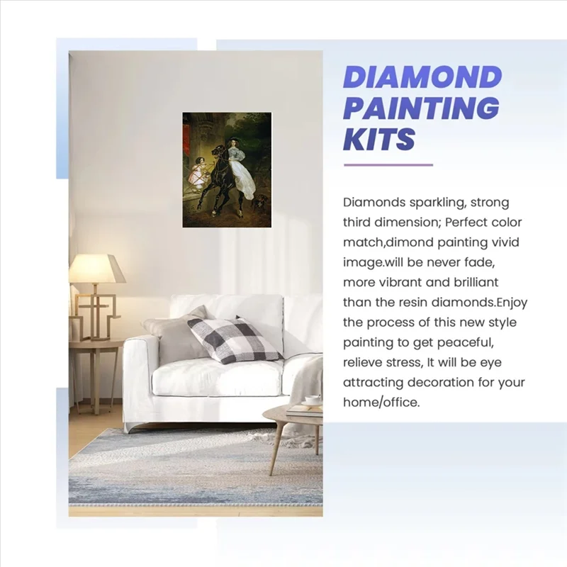 

AAAN-Алмазная картина с Алмазная вышивка Горный хрусталь Классическая полная круглая картина (30 х 40 см) без рамки