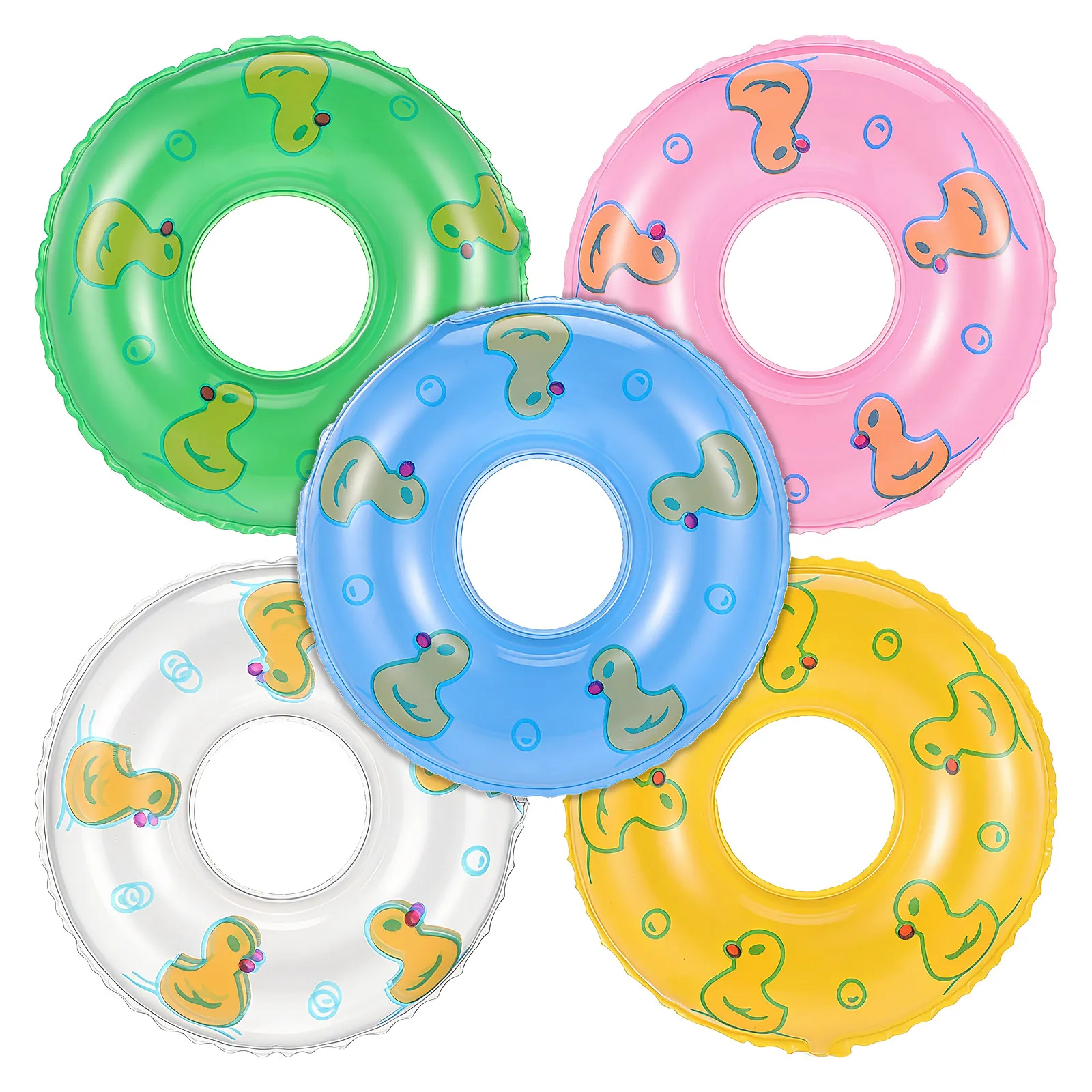 

Набор из 5 миниатюрных плавательных кругов в форме уточек премиум-класса для декора миниатюрных домиков, праздничных украшений, реквизита для фотосессий, на день рождения