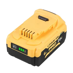1 Pack 20V 6000Ah Battery power tool Replacement For DeWalt DCB184 DCB181 DCB182 DCB200 20V 6Ah Battery