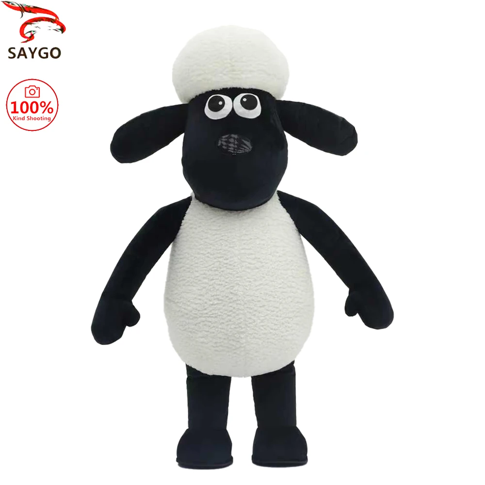 

SAYGO Black Skin Lamb Inflatable Costume Mascot Parade Adult Character Cosplay Animal Birthday Halloween Party Event Plush Set