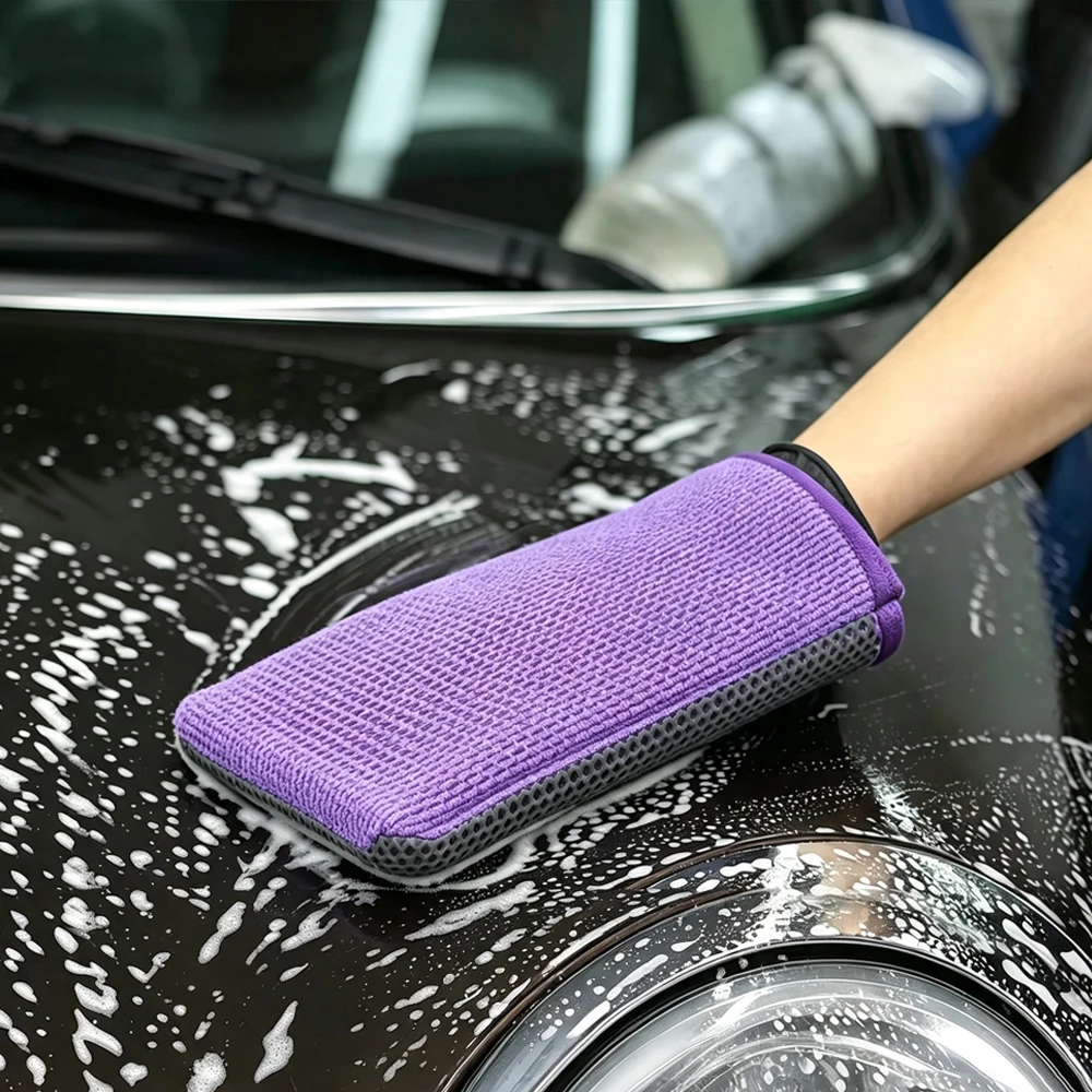 Magic Clay Bar Washing Gloves 3.0 Fine Grade Clay Bar Mitt Car Detailing Magic Clean Cloth Microfiber Wash Mitt