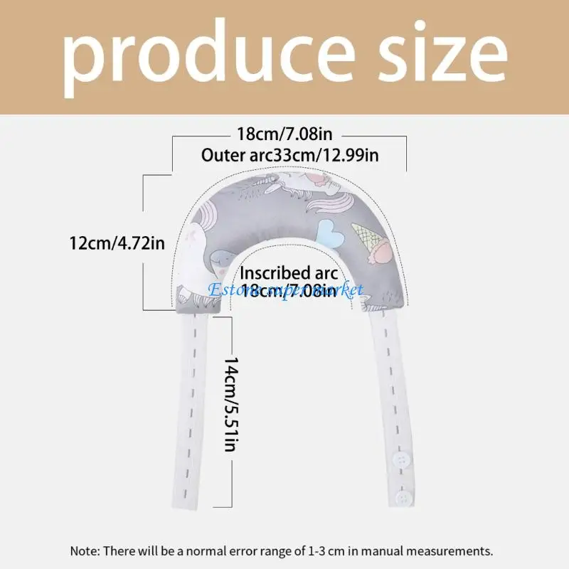 Almohada infantil 090B, almohada transpirable con soporte para cuello en forma