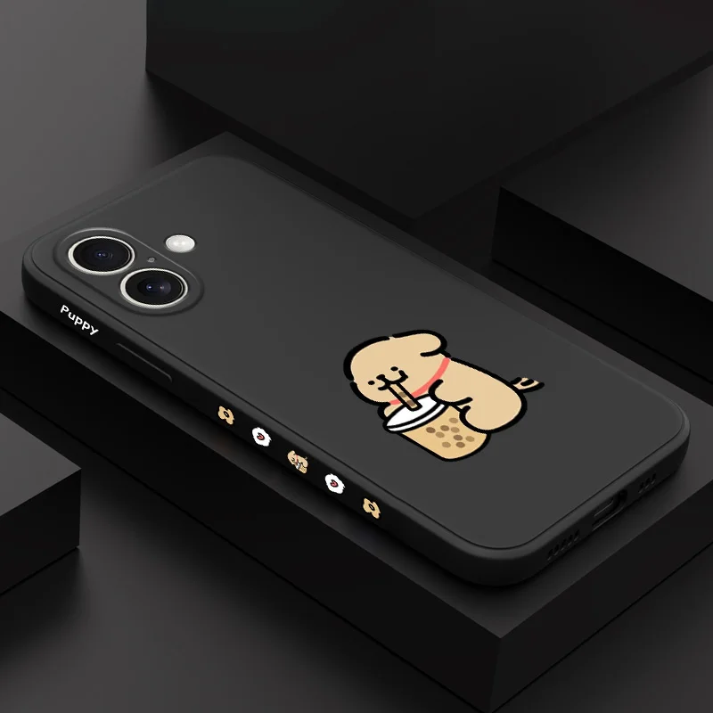

Milk Tea Action Phone Case For iPhone 16 16e 15 14 13 12 11 X XR XS Plus Pro Max Mini Silicone Cover