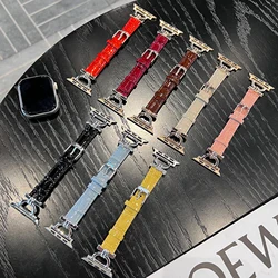 High end shiny watch strap for Apple Watch 49mm strap ultra 45mm 42mm 38mm luxury women's strap iwatch series 9SE87