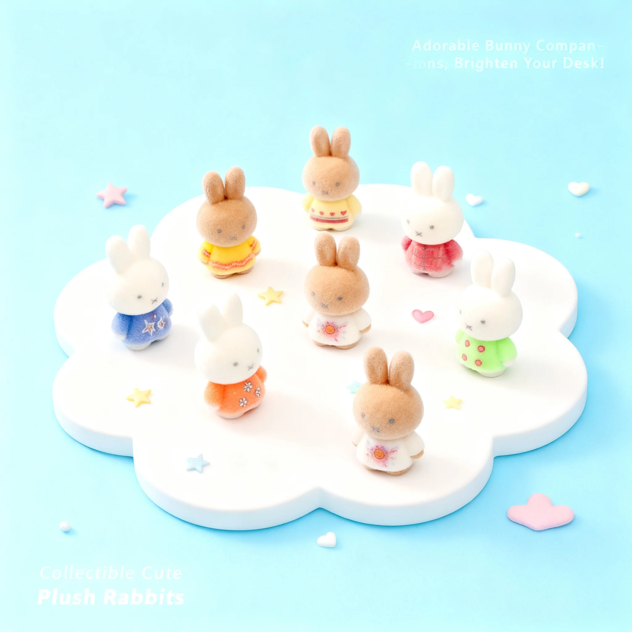 

New Cute Plush Miffy Rabbit DIY Gift Car Desk Decoration Ornament