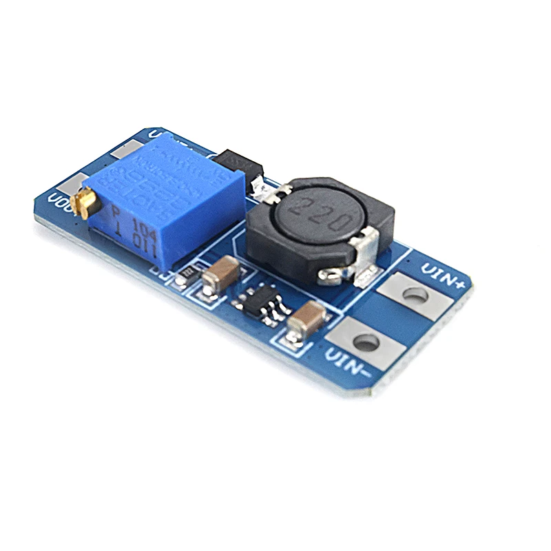 MT3608 DC-DC Boost Converter Module 2A Step Up Power Board Adjustable Voltage 2-24V to 5V 9V 12V 28V for DIY Arduino Project