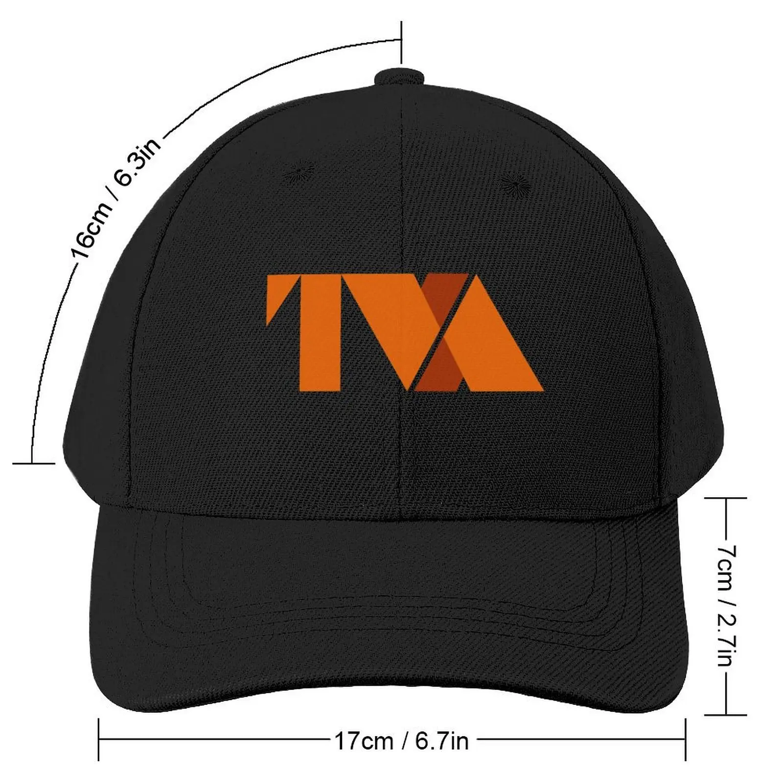 TVA logo orange - Time Variance Authority Baseball Cap Horse Hat Snapback Cap Hat Man Luxury Women's Golf Wear Men's