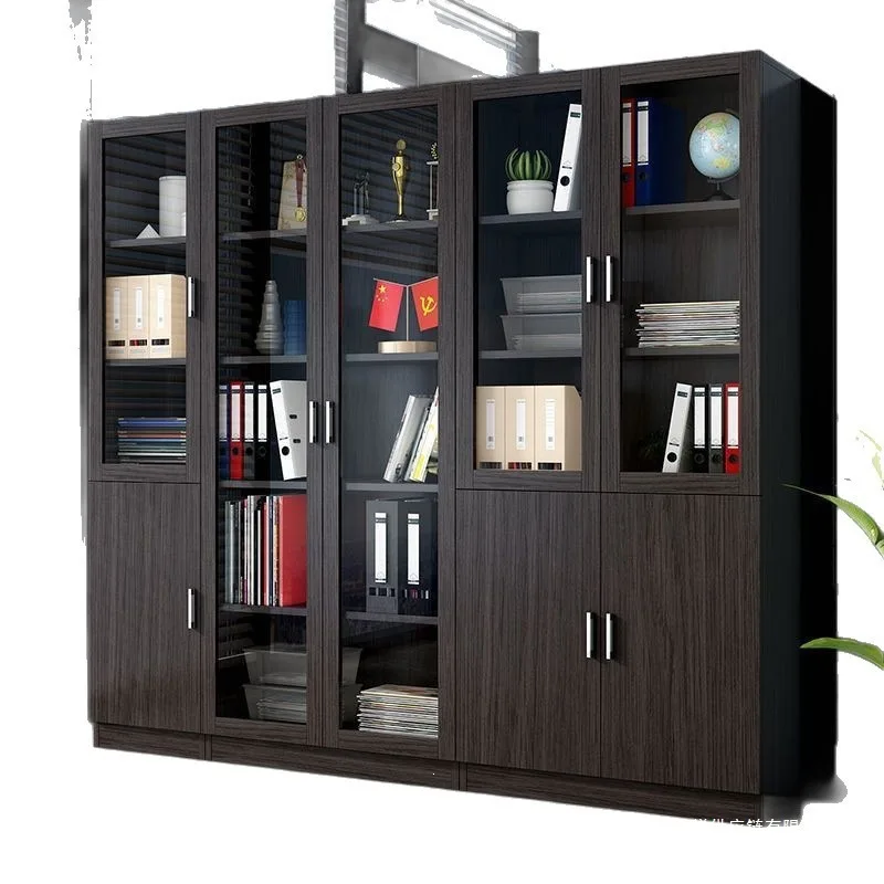 wooden office, file cabinet, explosion-proof glass, storage cabinet, bookcase, bookshelf, free combination