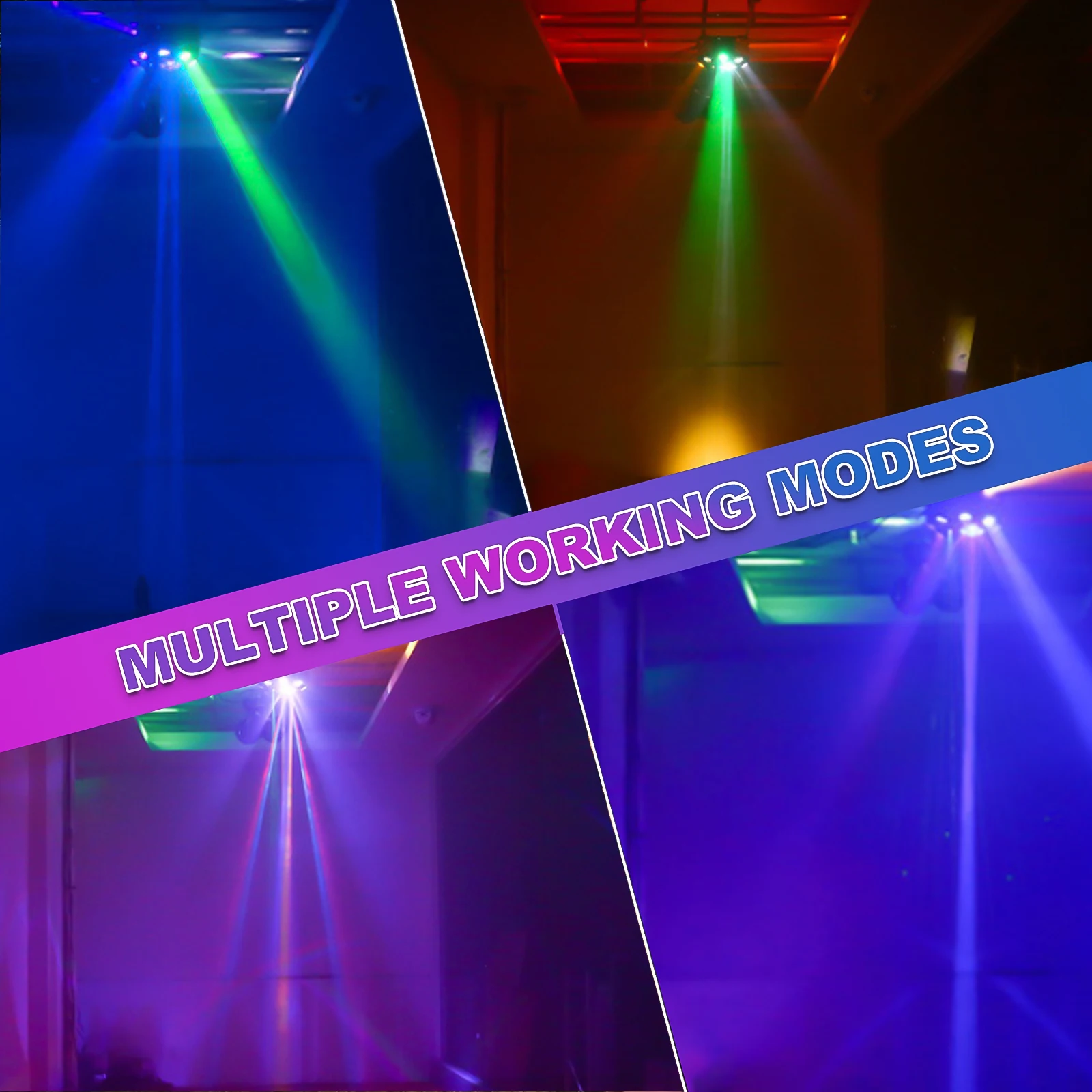 Luces con cabezales móviles para Dj, luces LED Rgbw 4 en 1 para palos con soporte, foco brillante para fiestas de salones de baile de hoteles