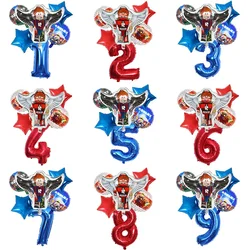 Roblox Balloon Set with Number Children's Birthday Party Decoration Supply Cartoon Character Aluminum Balloon Toys Kids Gifts