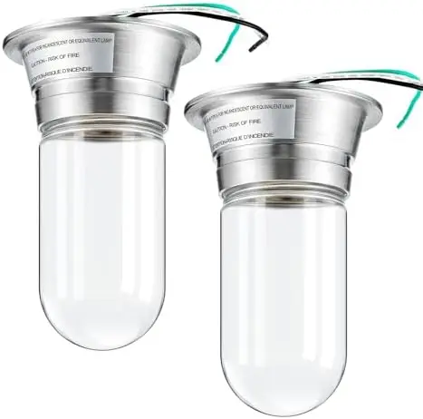 

Комплект из 2 светильников для ресторанных вытяжек с крышкой из закаленного стекла