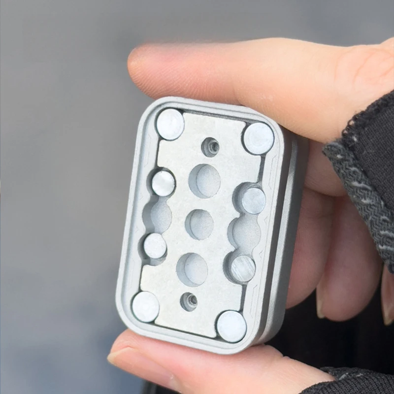 EDC 불안 완화 자기 푸시 카드 Fidget 기계식 슬라이더 푸시 플레이트 동전 금속 스트레스 릴리프 장난감 Antistress 성인