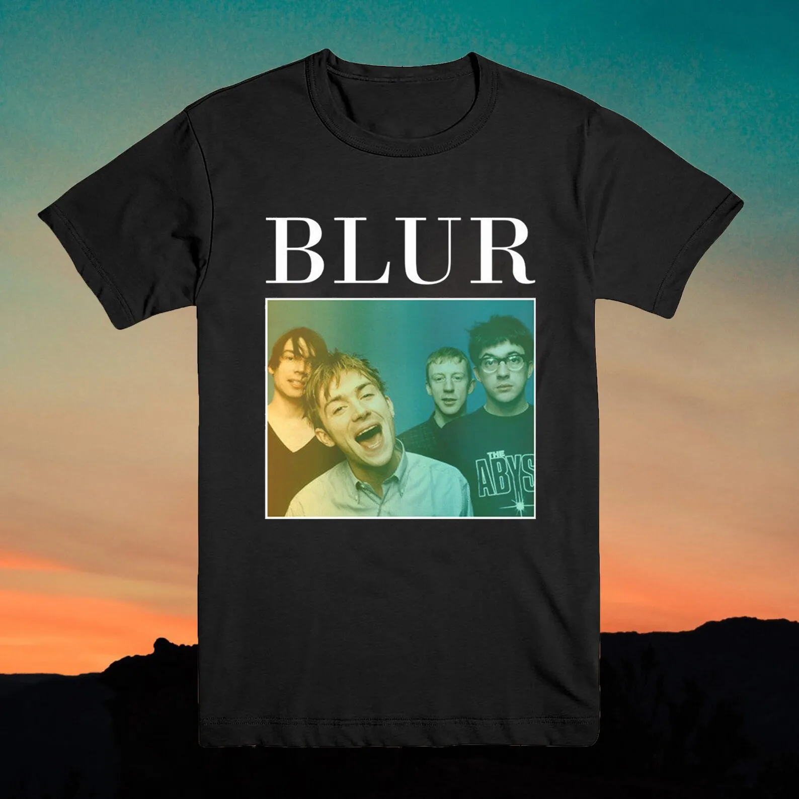 ROCK BAND. Britpop Band Blur B&W Portrait By Simon Fowler T-Shirt