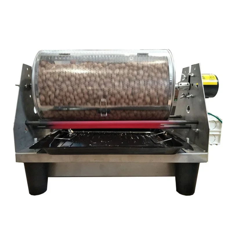 Commercial peanut seed nut roasting machine Outdoor Manual Pork Ribs Lamb Leg BBQ Kebab Machine Charcoal Rabbit Barbecue Grill