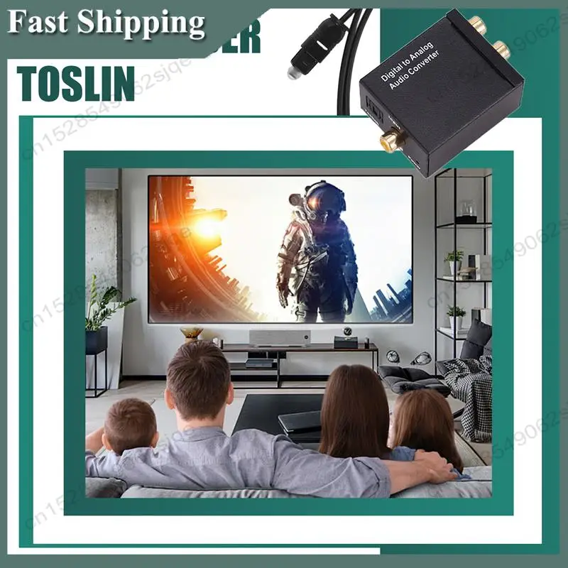 -ABKM Digital To Analog Audio Converter Optical Fiber Toslink Coaxial Signal To RCA R/L Audio Decoder SPDIF ATV DAC Amplifier