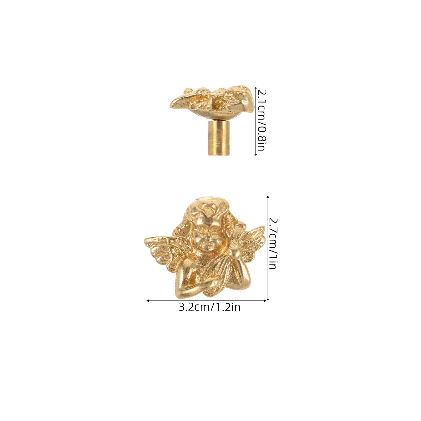 Metal Angel Drawer Knob Brass Vintage Cabinet Door Handle Modern Kitchen Dresser Wardrobe Pull Hardware Brass Drawer Pulls