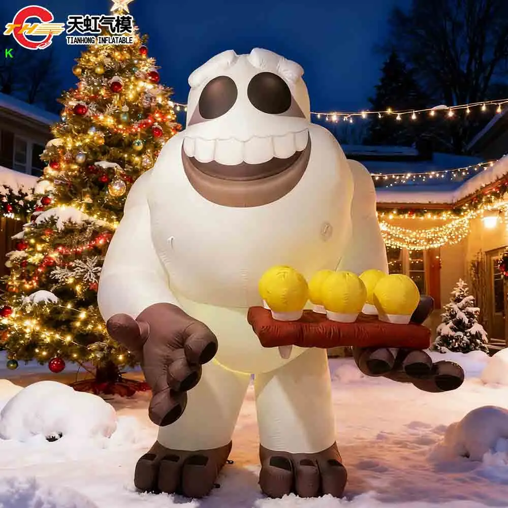 

Fast Ship Winter Snow Monsters Inflatable Model Custom Made Inflatable Cartoon for Christmas Decoration