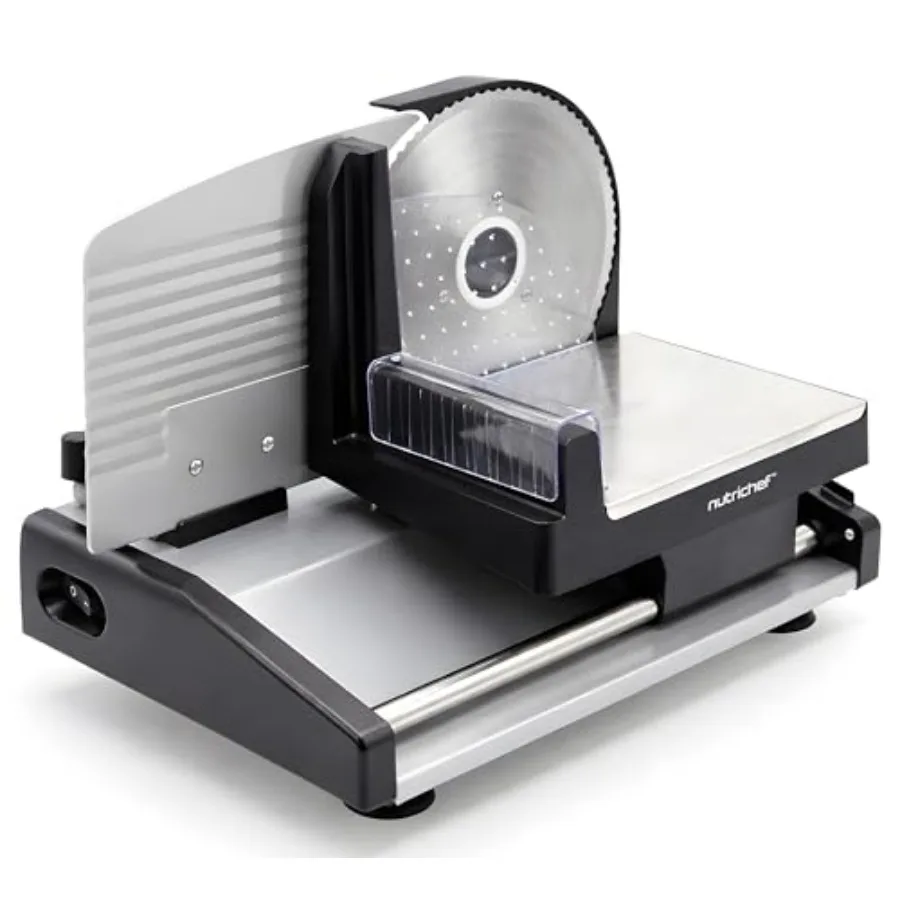 

Electric Meat Slicer 200W Automatic Meat and Bread Slicer Adjustable Dial for 0-15mm Cutting Range Thickness Removable 7.5 IN S