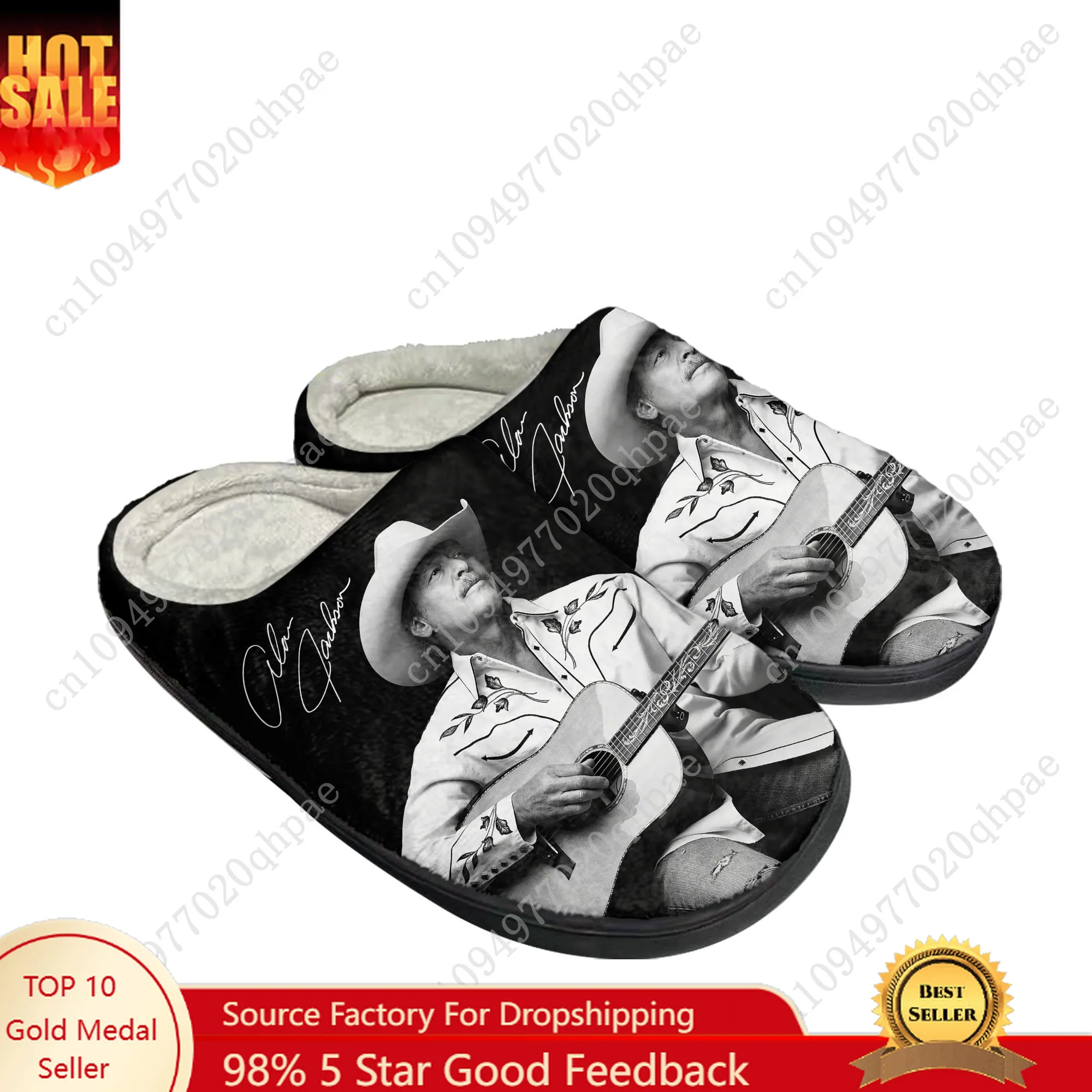 

Alan Jackson Cotton Slippers High Quality Mens Womens Youth Boy Girl Plush Bedroom Keep Warm Shoes Customized Thermal Slipper