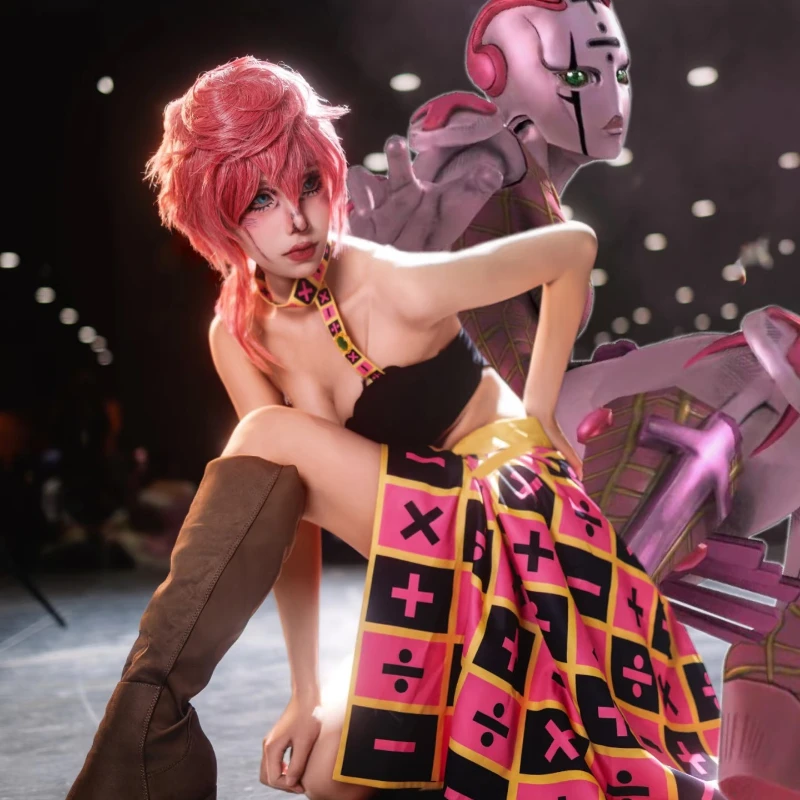 أزياء جوجو للمغامرة الغريبة أنيمي تريش أونا التأثيرية ACGN فستان نسائي زي موحد لحفلات الهالوين ملابس لعب الأدوار