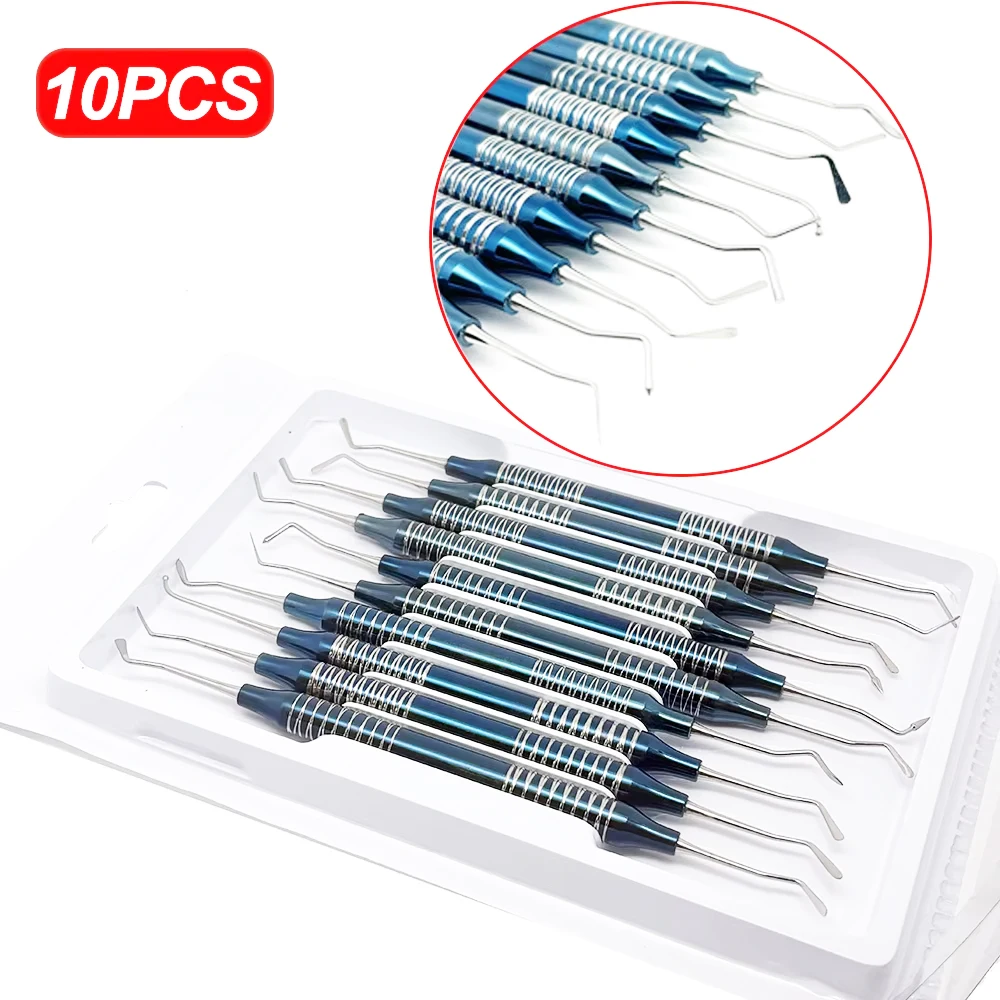 10 Pcs Dental Composite Filling Spatula Set for Aesthetic Restoration Resin Placement Instruments Kit