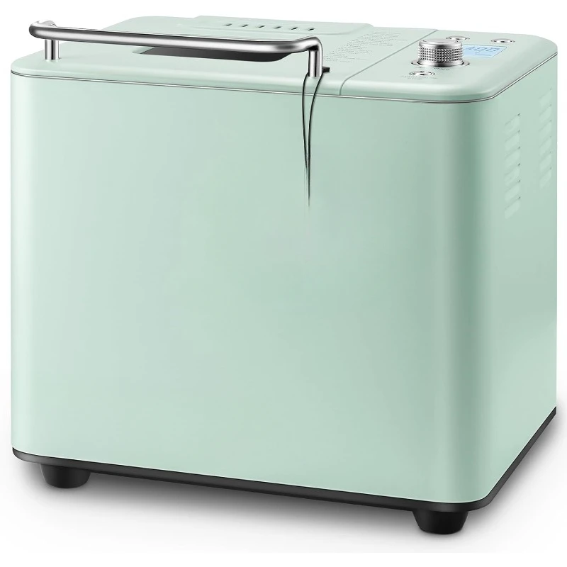 2025Compact for Gluten Free/Dough Maker/Dried Meat Floss/Jam/Yogurt, Breadmaker-Light Green   20-IN-1 Bread Maker,