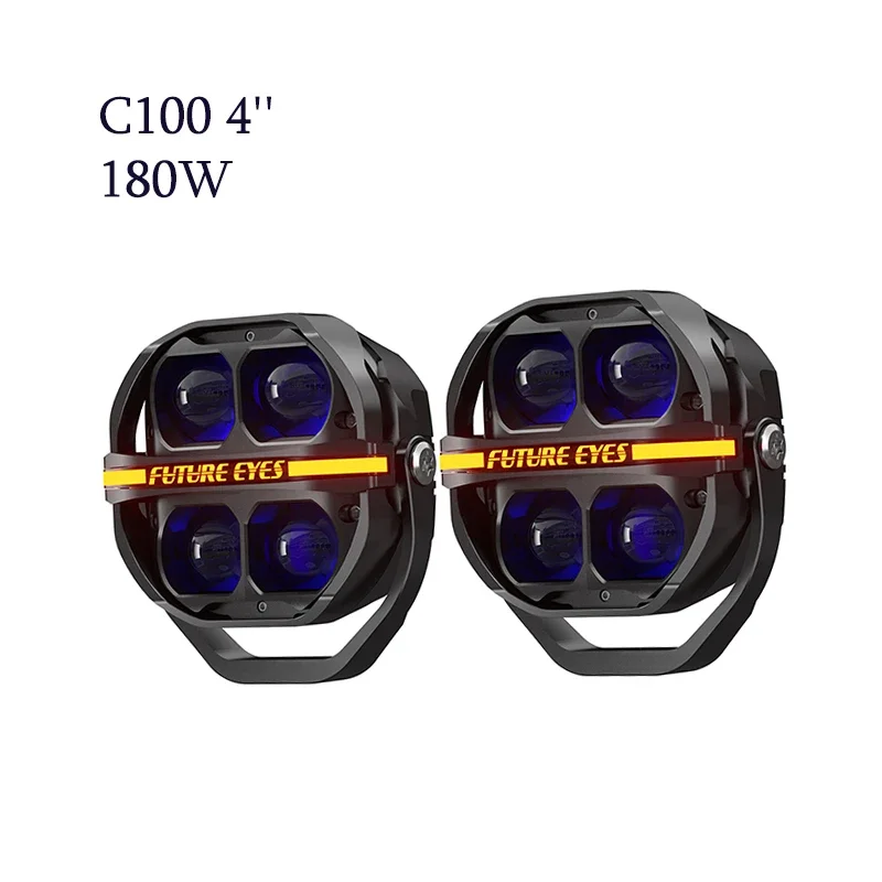 

In stockFuture Eyes C100 Luxury Bule Lens Waterproof Color Yellow/White Light for Car Boat Tractor Driving