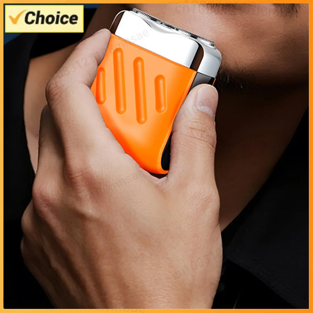 Portable Beard Shaver Type‑C Rechargeable Double-Ring Magnetic Head with LED Display for Men Husband Father Home Travel Gifts