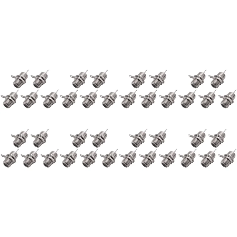 

A68Z 40 Pcs F Type Panel Mounted Socket Female Jack Solder Connector Adapter