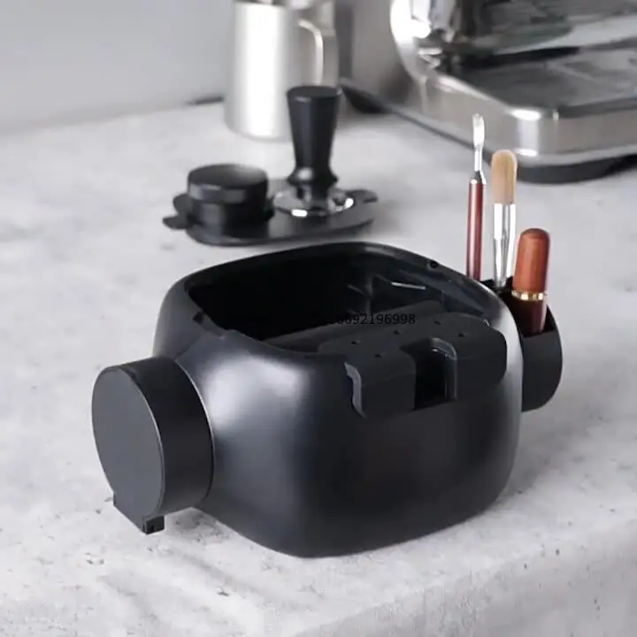 

Coffee Press Holder ABS Multi-function Knock Slag Box Press Cloth Powder Base Coffee Machine Handle Holder