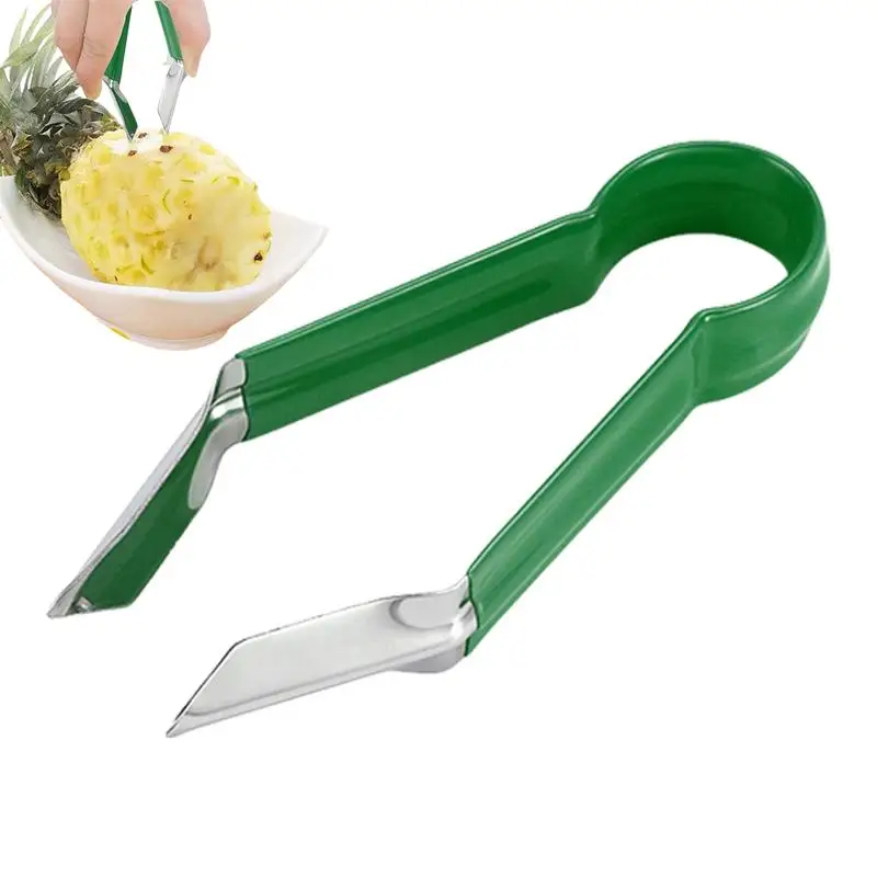 Pineapple Peeler Stainless Steel Potato Pineapple Eye Huller Strawberry Stem Remover Tool Portable Kitchen Gadget