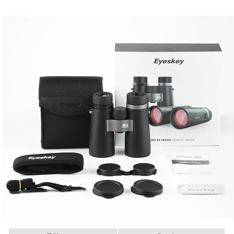 Профессиональный бинокль Eyeskey 8x50ED, HD противотуманный водонепроницаемый FMC Bak4 Prism Optics, для отдыха на природе, охоты