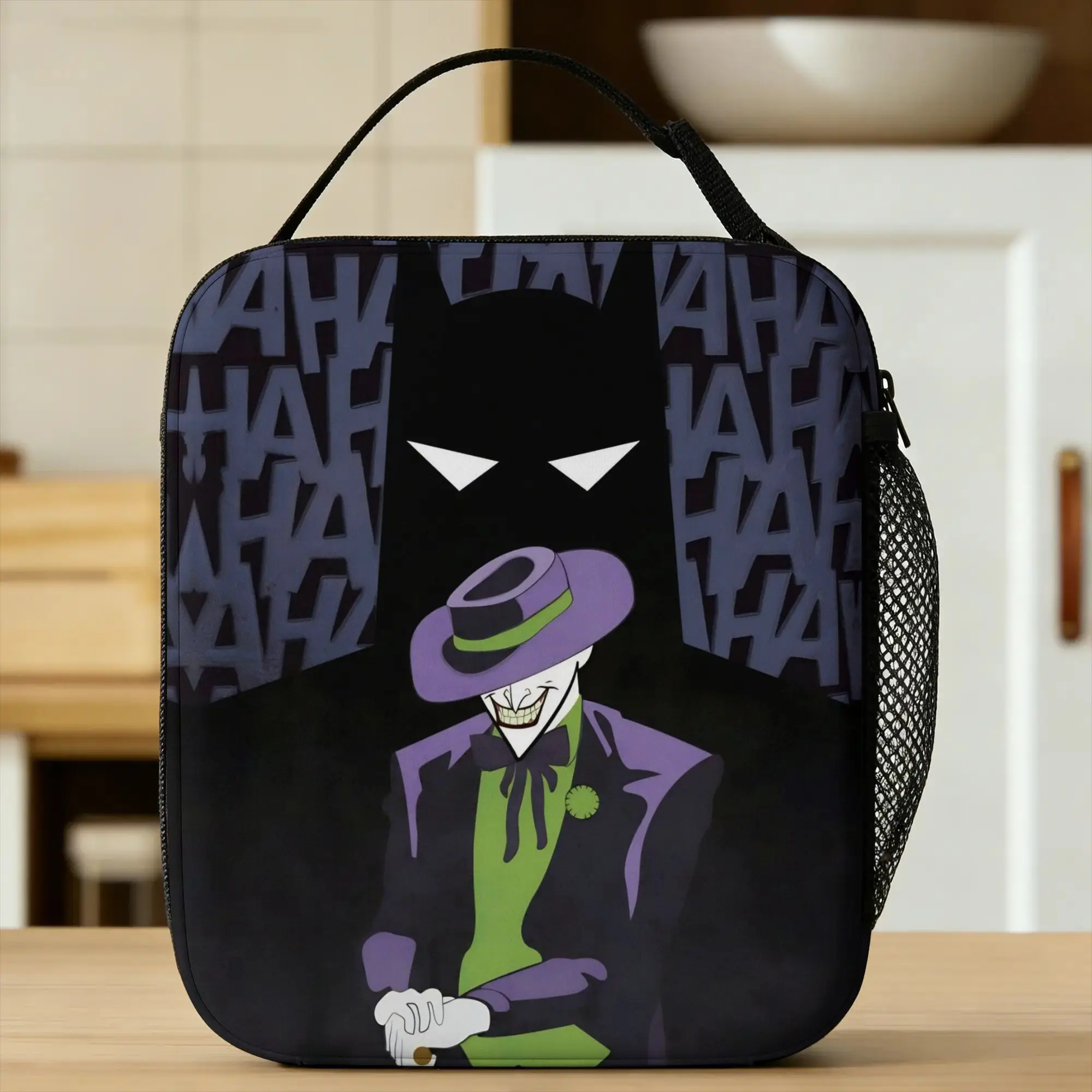 Batmans Black Bat Silhouette Insulated Lunch Bags Large  Meal Container Thermal Bag Tote Lunch Box School  Picnic Food Handbags