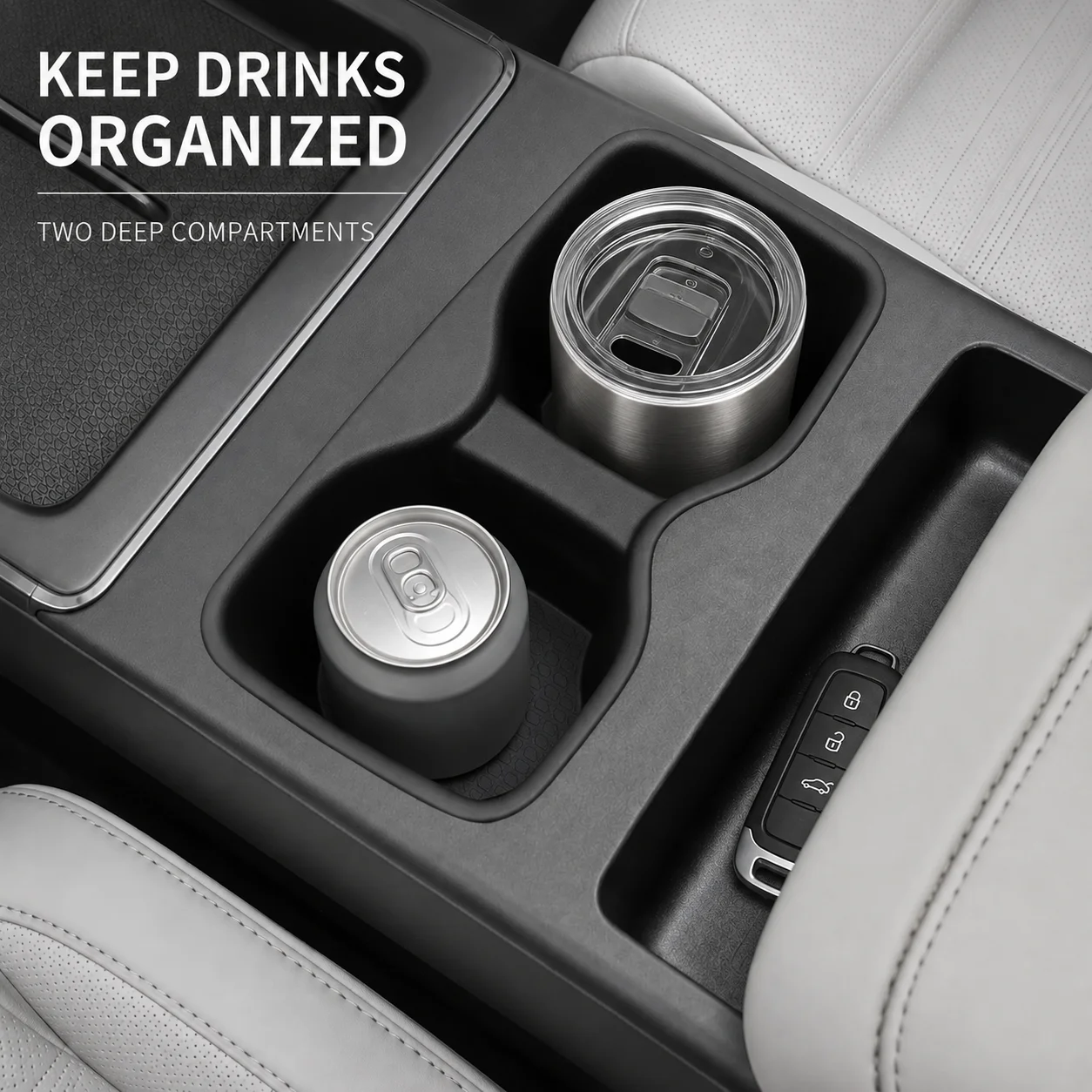 LUCKEASY Center Console Cup Holder Organizer for Yuan UP / Atto 2 2025–2026, Interior Drink Storage Tray Accessory